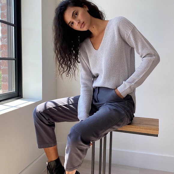 Aritzia waffle knit sweater - Picture 2 of 9